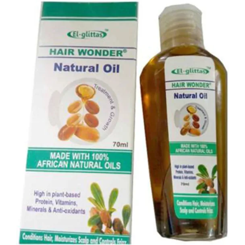 El Glittas Hair Wonder Natural Oil (70ml) - Treatment & Growth with 100% African Natural Oils2