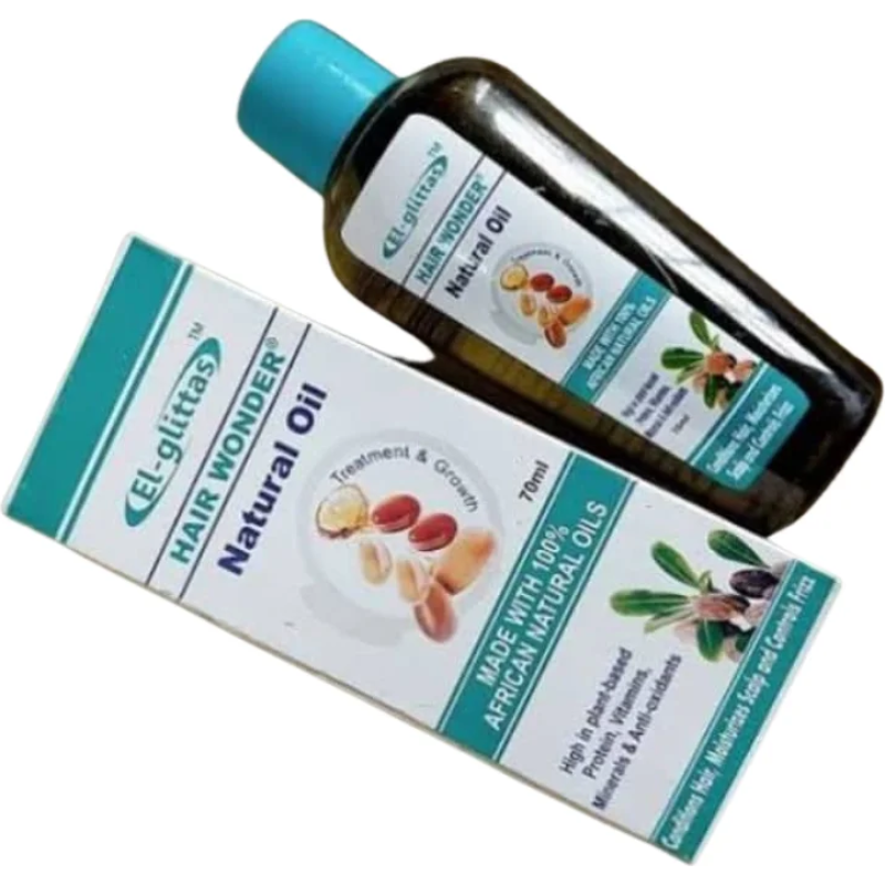 El Glittas Hair Wonder Natural Oil (70ml) - Treatment & Growth with 100% African Natural Oils1