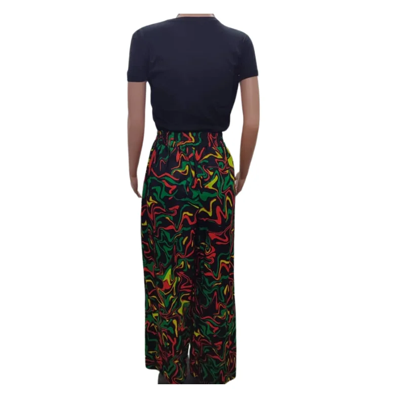 Vibrant Batik Wide-Leg Pants - Comfortable & Stylish Ethnic Wear1