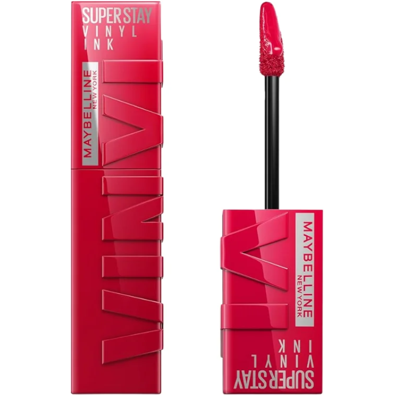 Maybelline Super Stay Vinyl Ink Liquid Lipstick - Fierce Red Shades, 16HR Wear (50 Wicked & 55 Royal)3