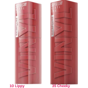 Maybelline Super Stay Vinyl Ink Liquid Lipstick - Long-Lasting Shine, No Transfer (Shades 10 Lippy & 35 Cheeky)