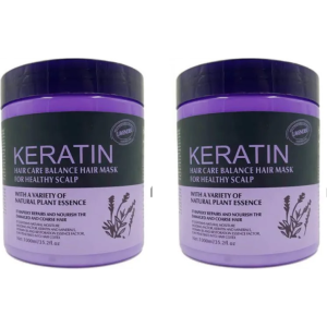 Keratin Hair Care Balance Hair Mask with Natural Plant Essence - Intensive Repair & Healthy Scalp (2-Pack, 1000ml Each)