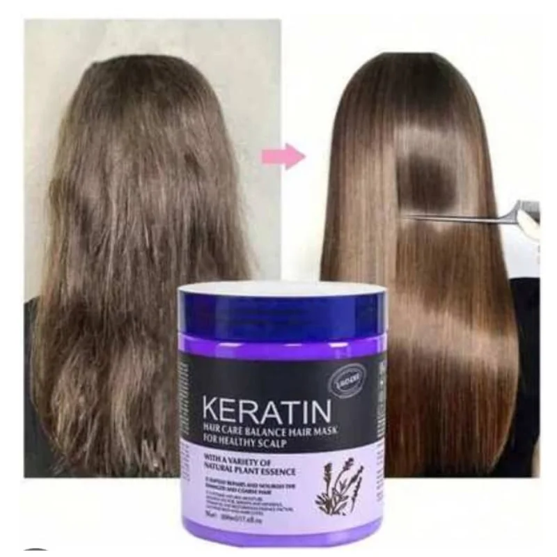 Keratin Hair Care Balance Hair Mask with Natural Plant Essence - Intensive Repair & Healthy Scalp (2-Pack, 1000ml Each)2