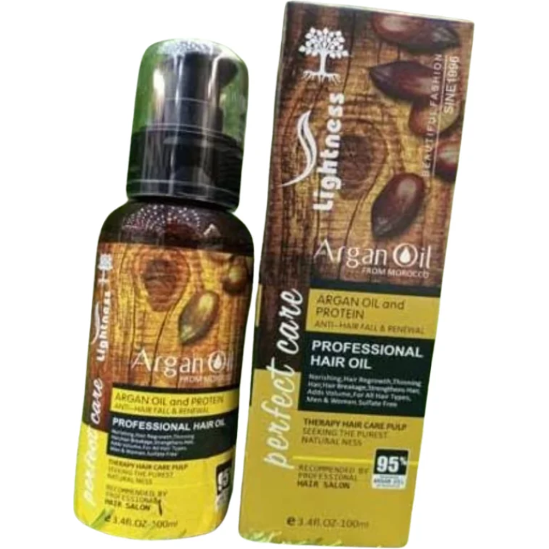 Lightness Argan Oil with Protein - Anti-Hair Fall & Renewal Professional Hair Oil (100ml)2