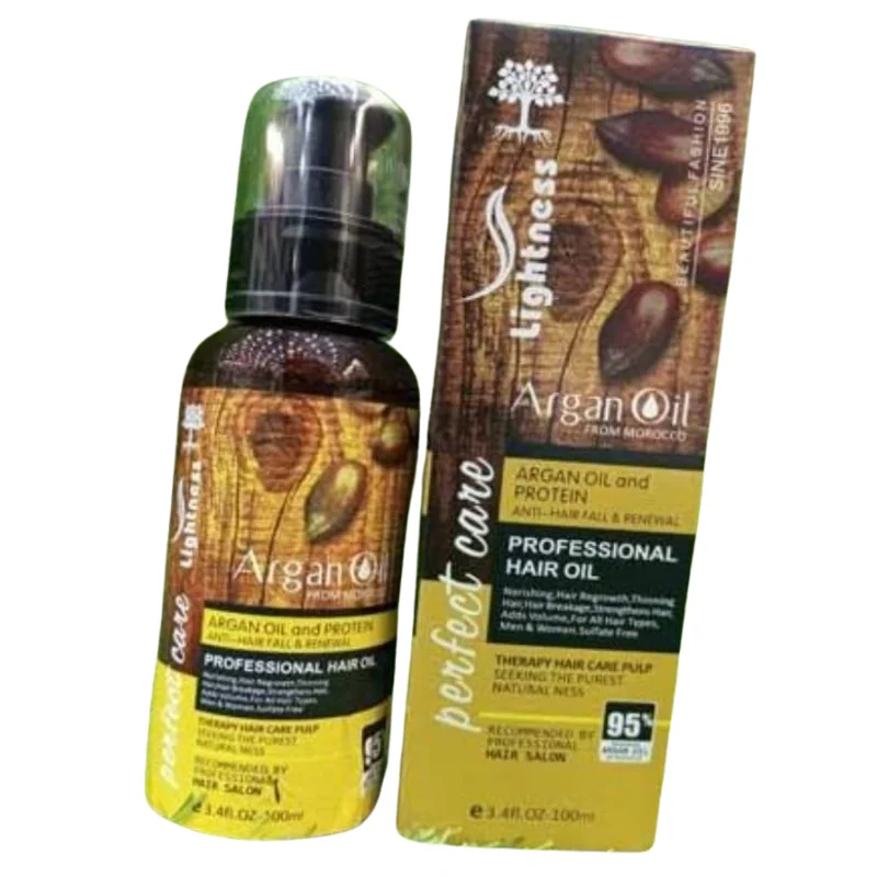 Lightness Argan Oil with Protein - Anti-Hair Fall & Renewal Professional Hair Oil (100ml)2