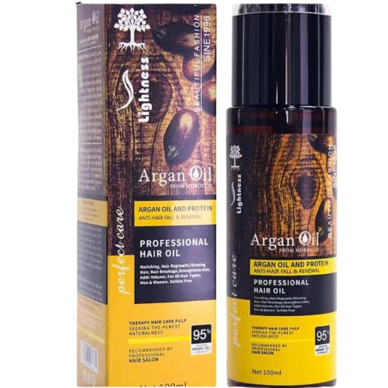 Lightness Argan Oil with Protein - Anti-Hair Fall & Renewal Professional Hair Oil (100ml)