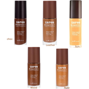 Zaron BrownSkin Liquid Foundation – Glowy Matte + Medium-Full Coverage