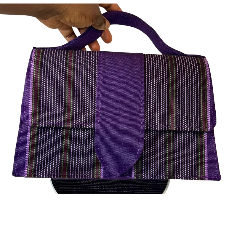 CK Ankara Fabric Mini Handbags with Top Handle - Multiple Coloured Stylish Clutch Purses2