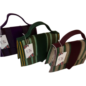 Adaobi CK Ankara Fabric Mini Handbags with Top Handle - Multiple Coloured Stylish Clutch Purses