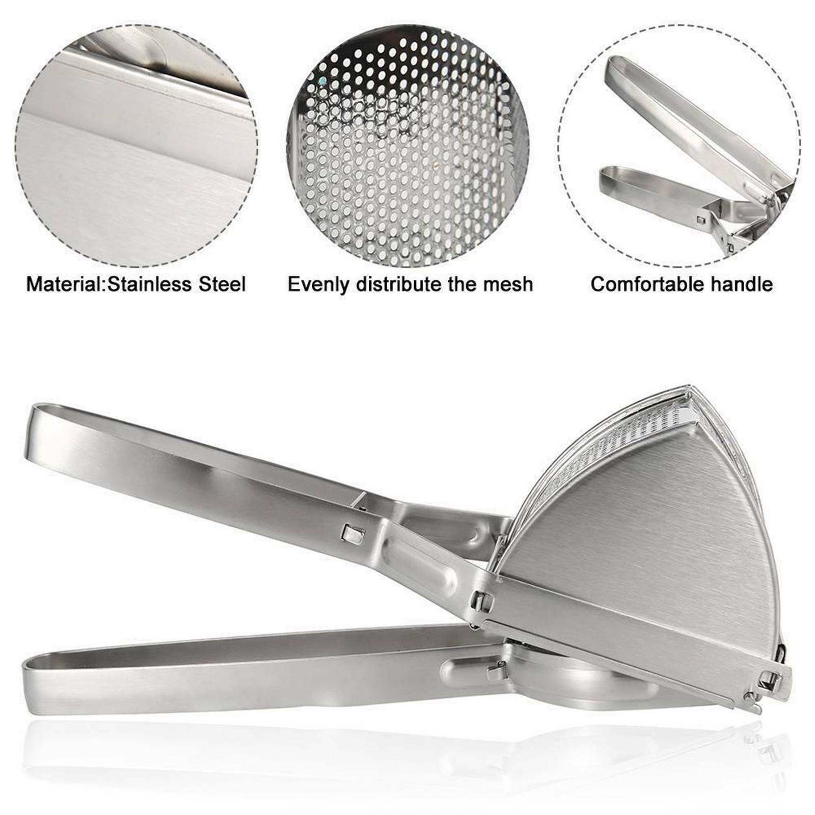 New Large Stainless Steel Potato Ricer Masher Fruit Press Juicer Crusher Squeeze - Image 3