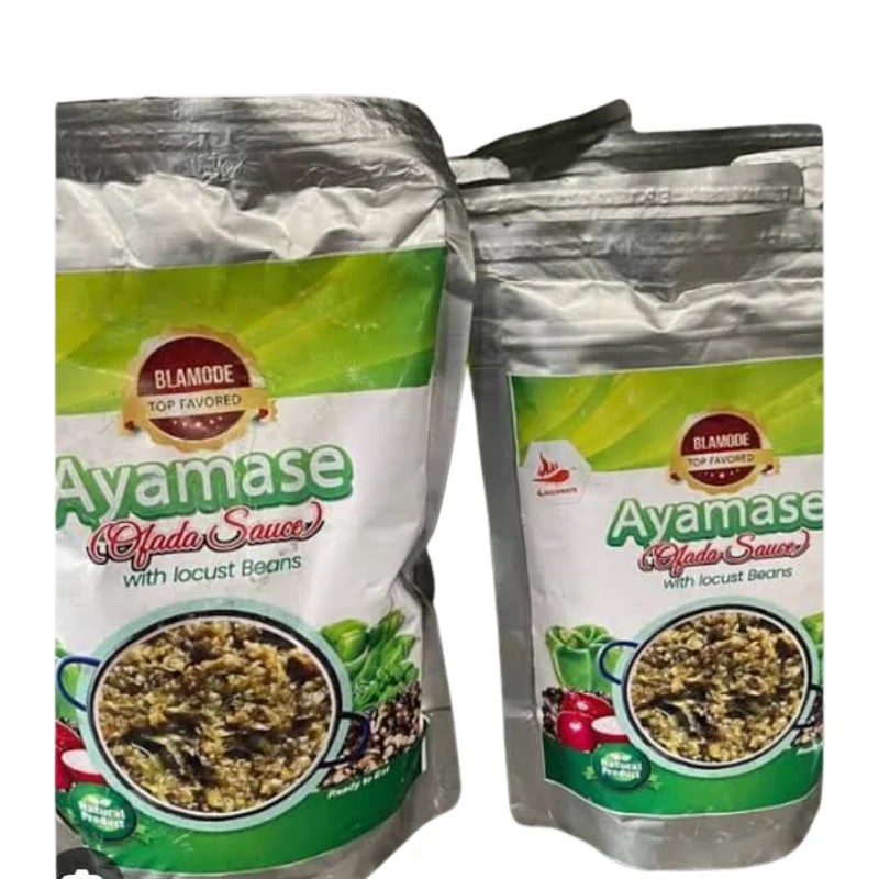 Ayamase Ofada Sauce with Locust Beans - Ready-to-Eat Green Stew 500g2