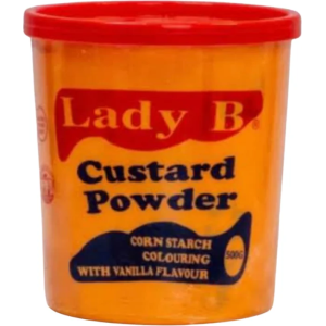 Lady B Custard Powder - Creamy Vanilla Flavoured Mix (500g Tub)