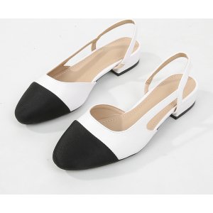 Women's Low Heel Hollow Color Matching Flat Heel Sandals