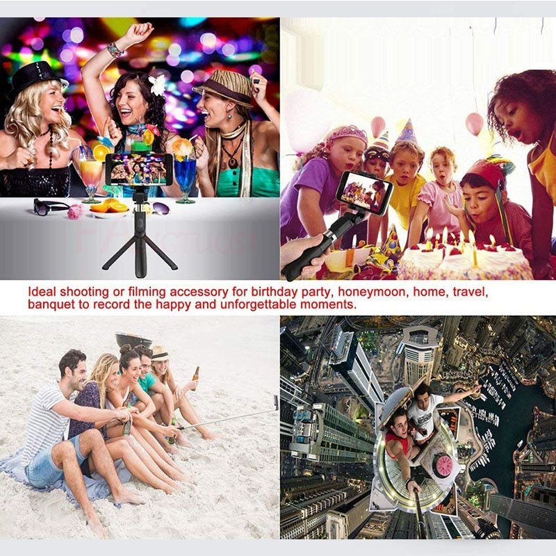 Compatible with Apple, Tripod Selfie Stick Mobile Universal Live Triangle Bracket One Bluetooth Selfie Artifact - Image 4