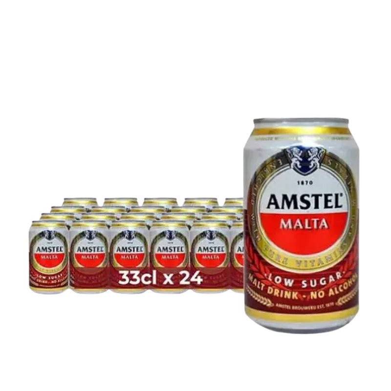 Amstel Malta - Low Sugar, Non-Alcoholic Malt Drink (24-pack x 33cl)