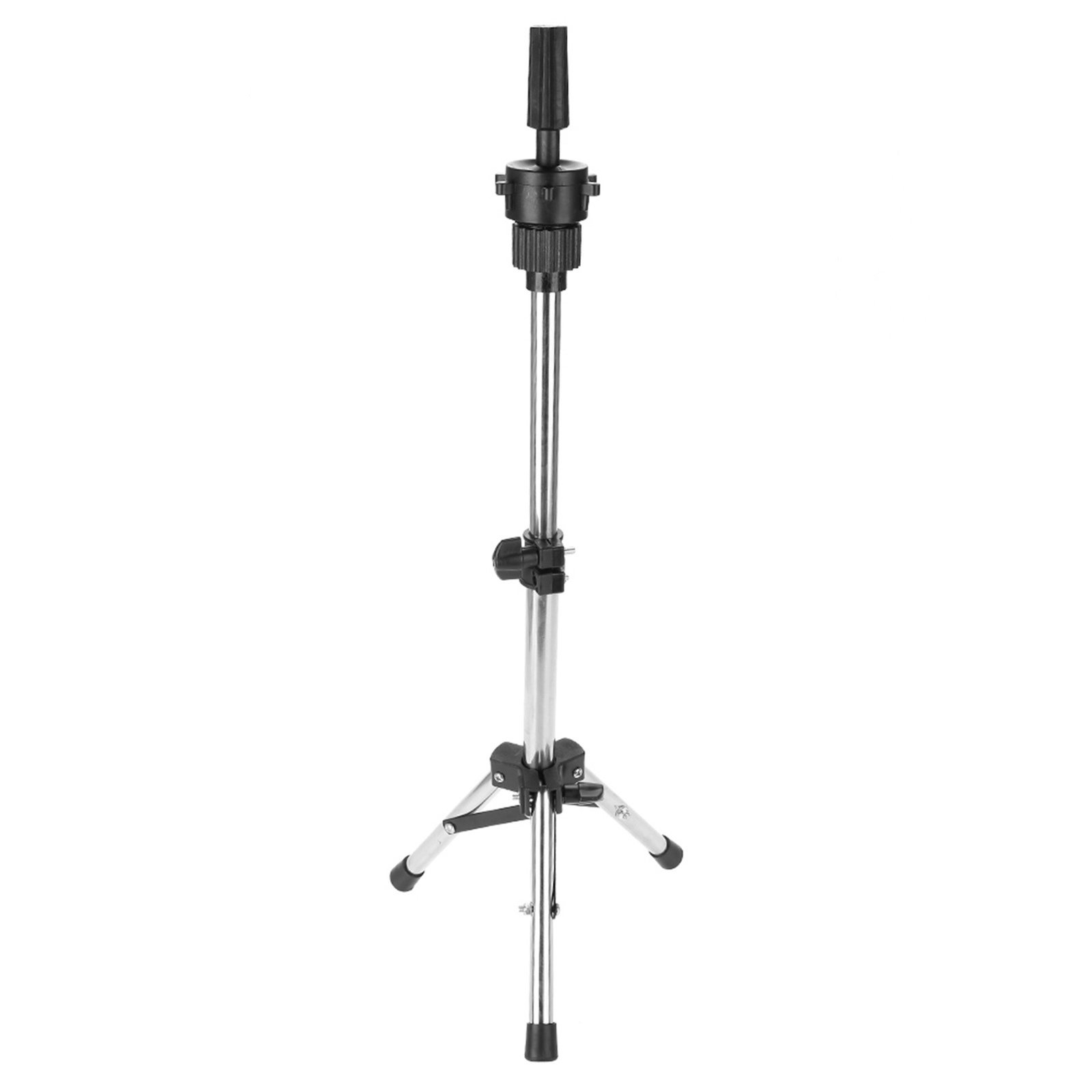 Hairdressing Training Head Holder Adjustable Salon Model Mannequin Head Tripod Stand Silver - Image 7