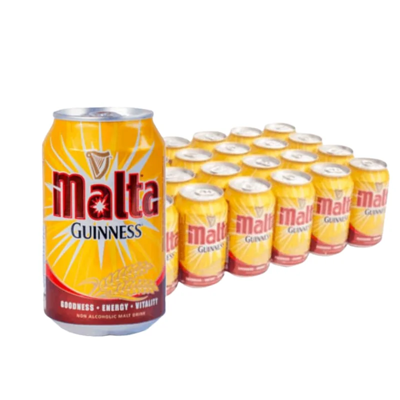 Malta Guinness - Non-Alcoholic Malt Drink (24-Pack x 330ml Cans)1