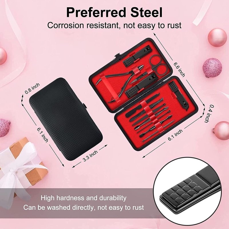 12 Pieces Manicure Pedicure Nail Care Set Cutter Clippers Tool Kit For Women Men - Image 6