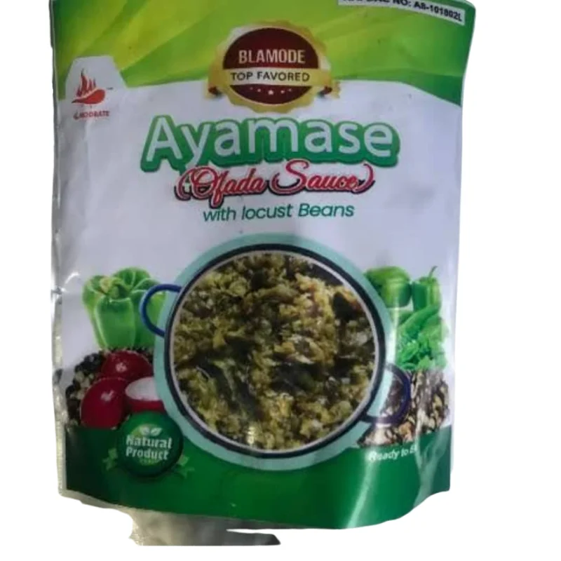 Ayamase Ofada Sauce with Locust Beans - Ready-to-Eat Green Stew 500g1