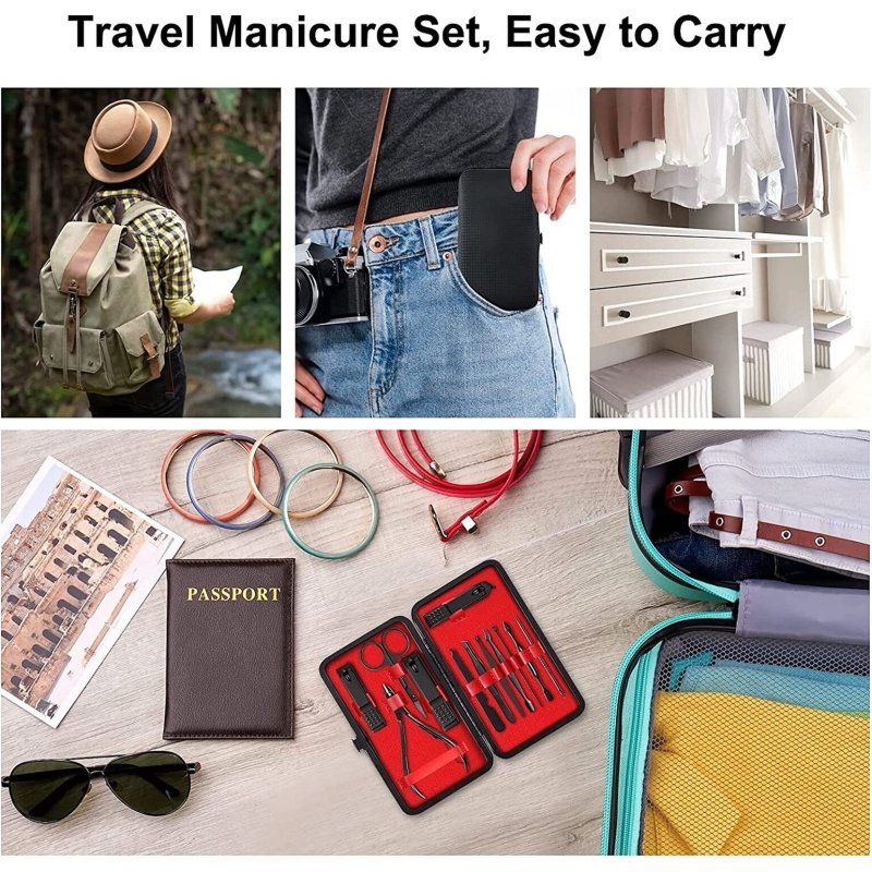 12 Pieces Manicure Pedicure Nail Care Set Cutter Clippers Tool Kit For Women Men - Image 4