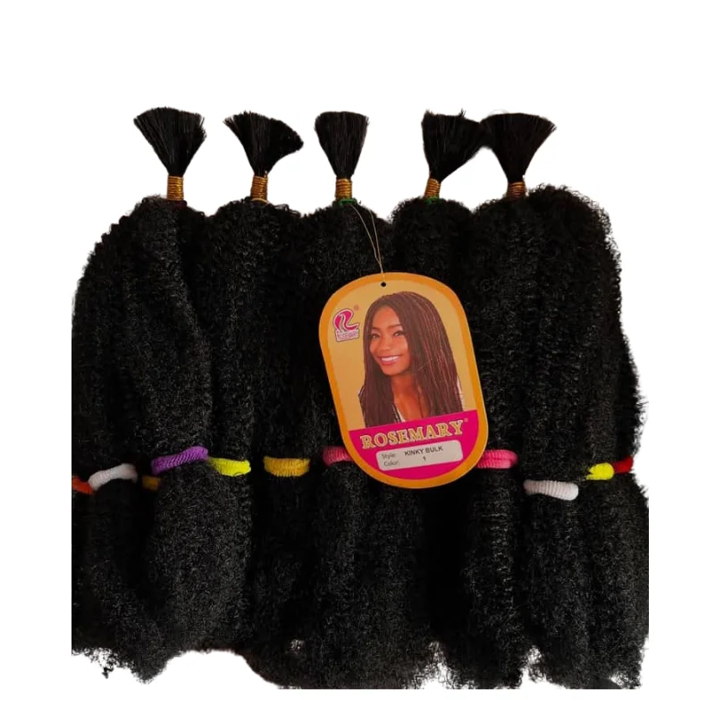 Rosemary 100% Kanekalon Kinky Bulk Braiding Hair - Colors 1 & 30 3