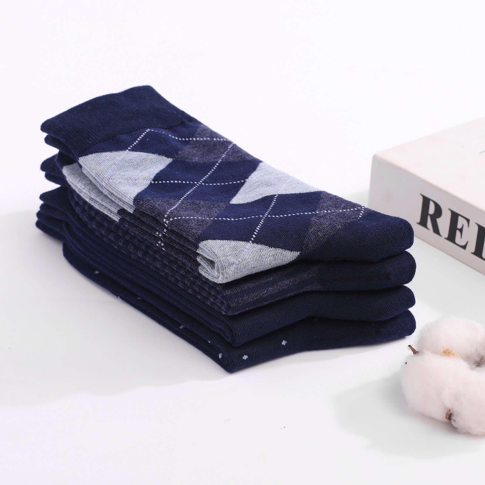 Plus Size Men's Socks Long Deodorant Cotton - Image 8