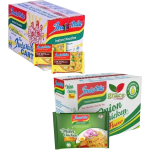Indomie Instant Noodles - Onion & Chicken Flavor (Carton of 40 Packs)