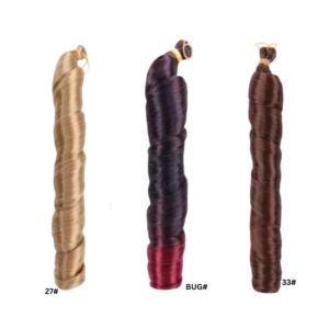 Krock Loose Wave Crochet Braids - 24" (Ombre, Brown & Burgundy)