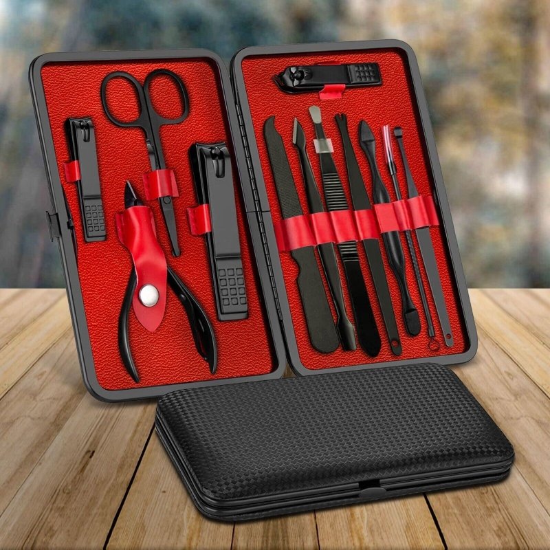 12 Pieces Manicure Pedicure Nail Care Set Cutter Clippers Tool Kit For Women Men - Image 2