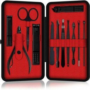 12 Pieces Manicure Pedicure Nail Care Set Cutter Clippers Tool Kit For Women Men
