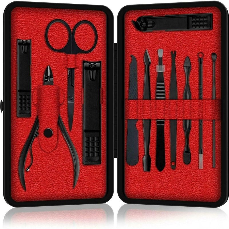 12 Pieces Manicure Pedicure Nail Care Set Cutter Clippers Tool Kit For Women Men