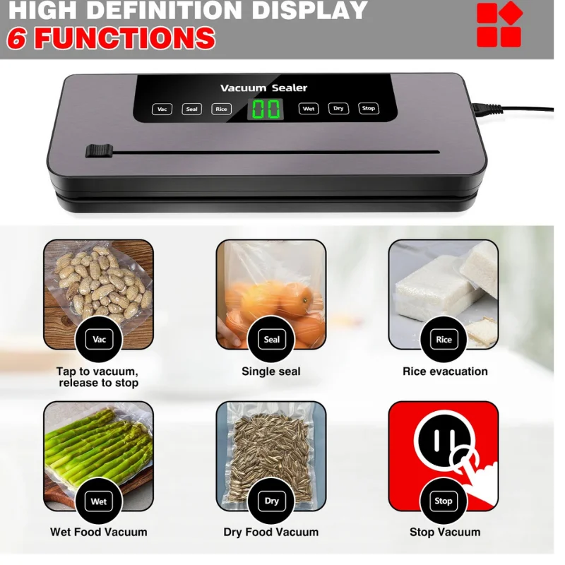 Automatic Vacuum Sealer Machine - Food Saver for Freshness & Storage3