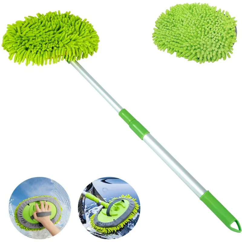 Microfiber Car Mop - Extendable Handle & Reusable Pads4