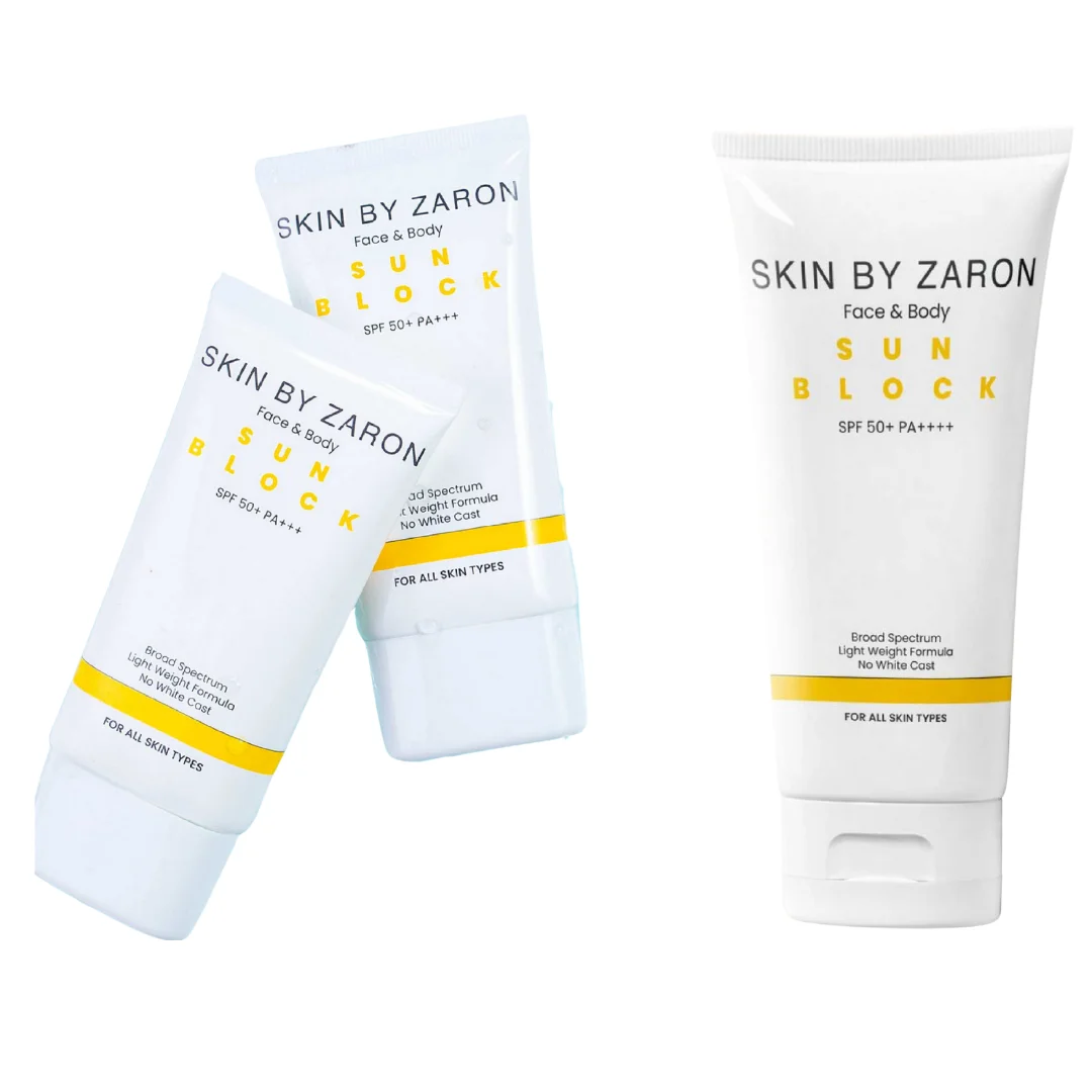 Zaron Sun Block SPF 50+ PA++++: Lightweight, No White Cast Sunscreen for Face & Body