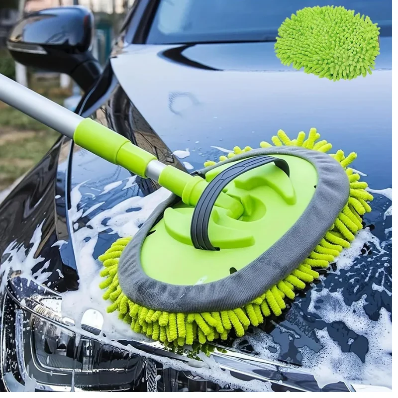 Microfiber Car Mop - Extendable Handle & Reusable Pads7
