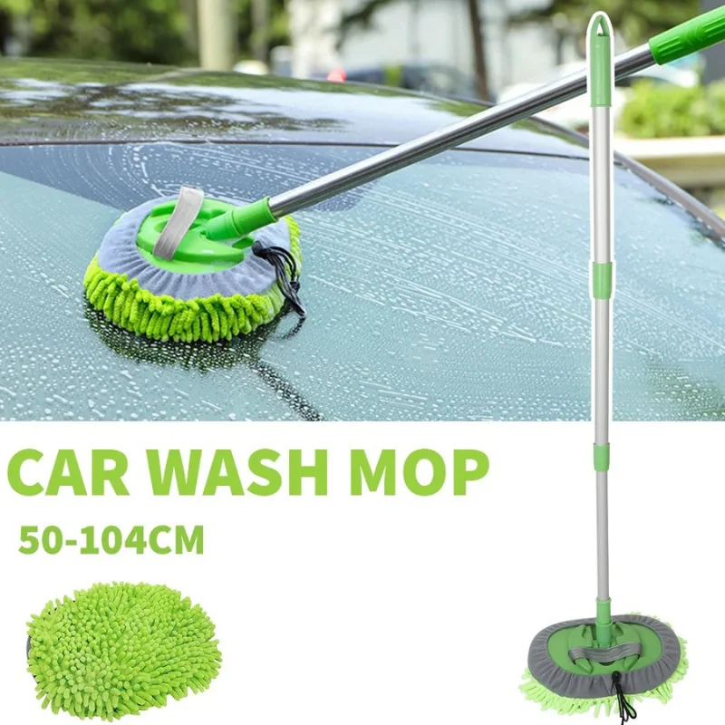 Microfiber Car Mop - Extendable Handle & Reusable Pads9