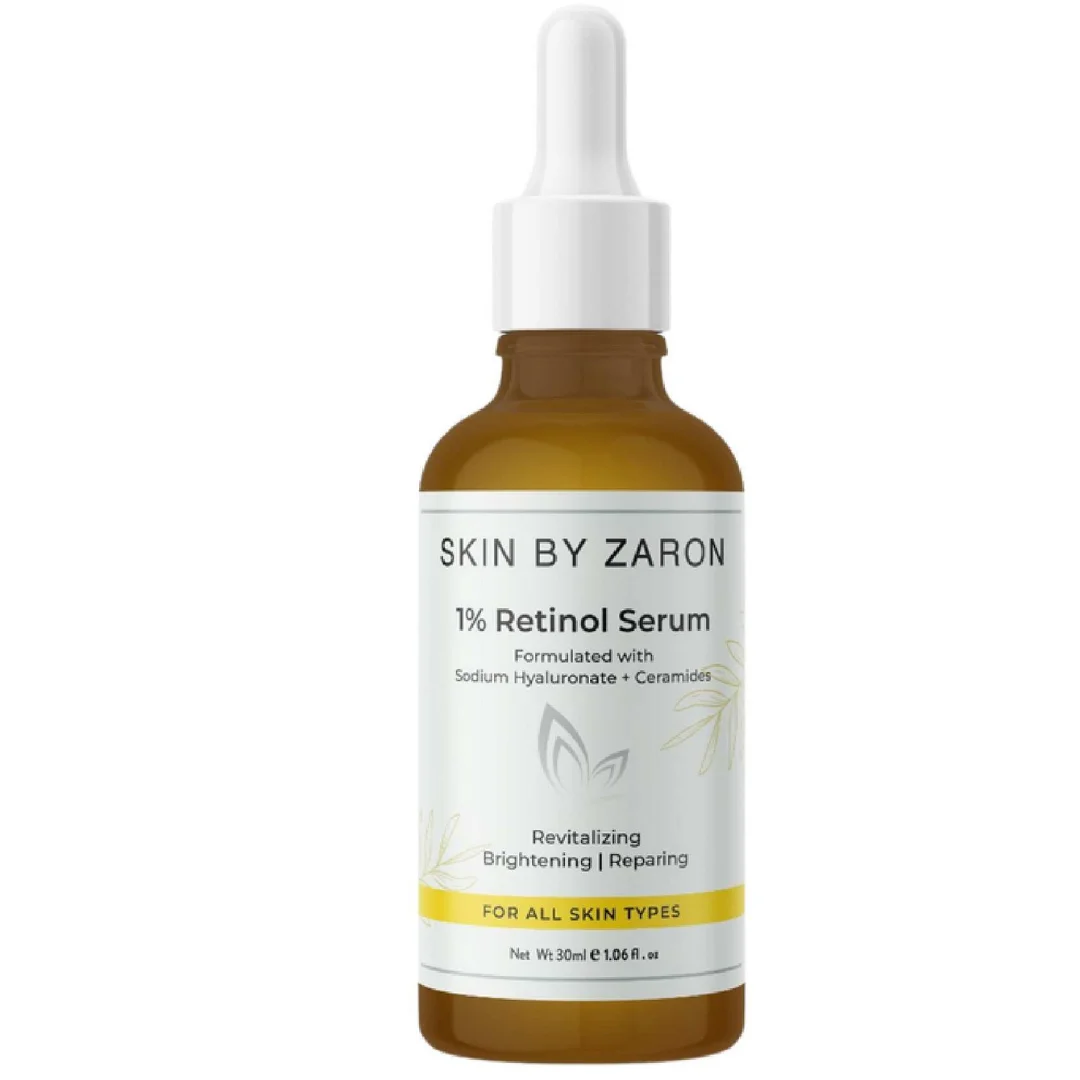 Zaron 1% Retinol Serum: Revitalizing & Brightening with Sodium Hyaluronate + Ceramides