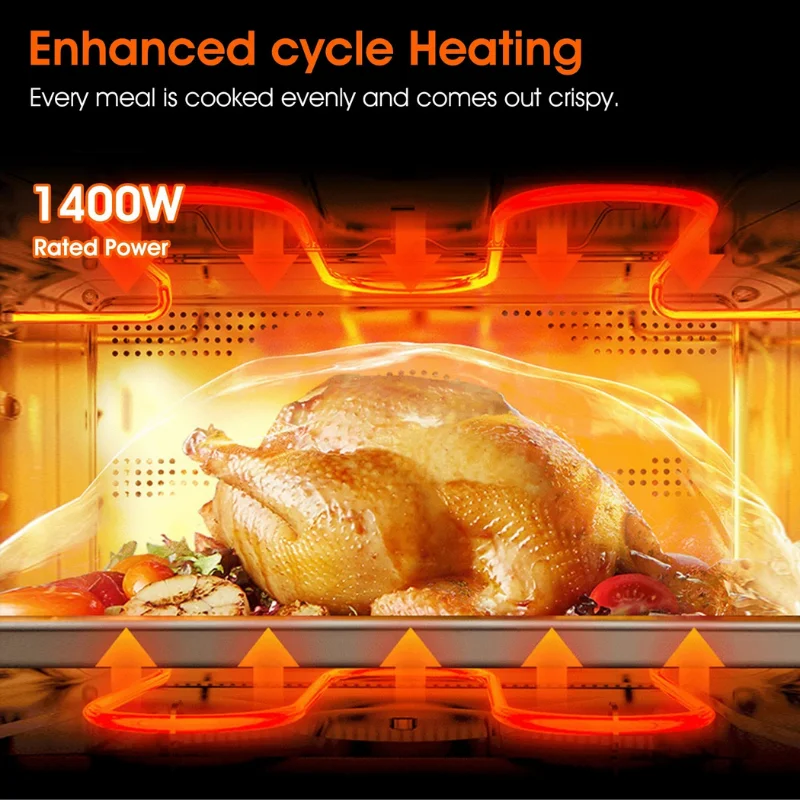 Air Fryer Oven - 360° Hot Air Circulation & Healthy Frying4