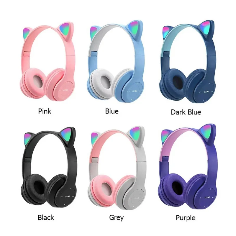 Luminous Cat Ear Headphones - Bluetooth Wireless & LED Lighting
