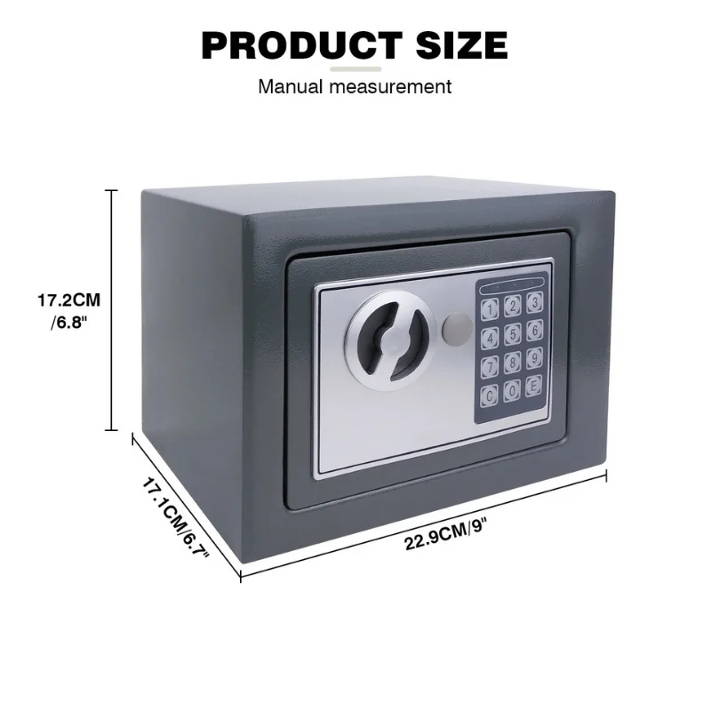 Compact Digital Safe Box - Secure Storage for Valuables