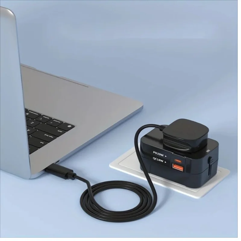Universal All-in-One Travel Power Adapter - Global Compatibility & USB Ports5