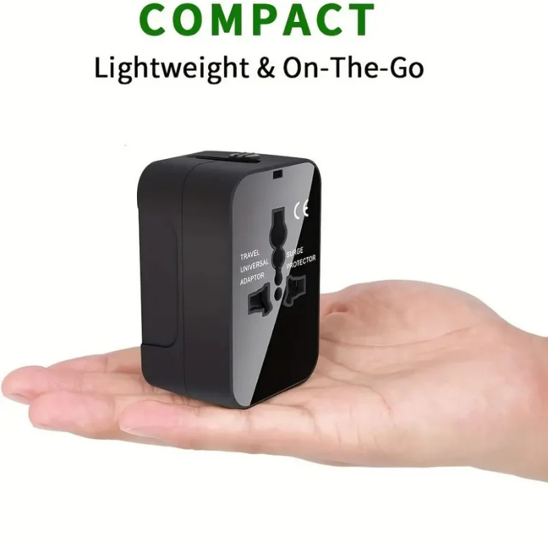 Universal All-in-One Travel Power Adapter - Global Compatibility & USB Ports2