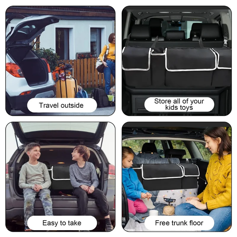 Car Trunk Organizer - Hanging Multi-Pocket Backseat Storage2