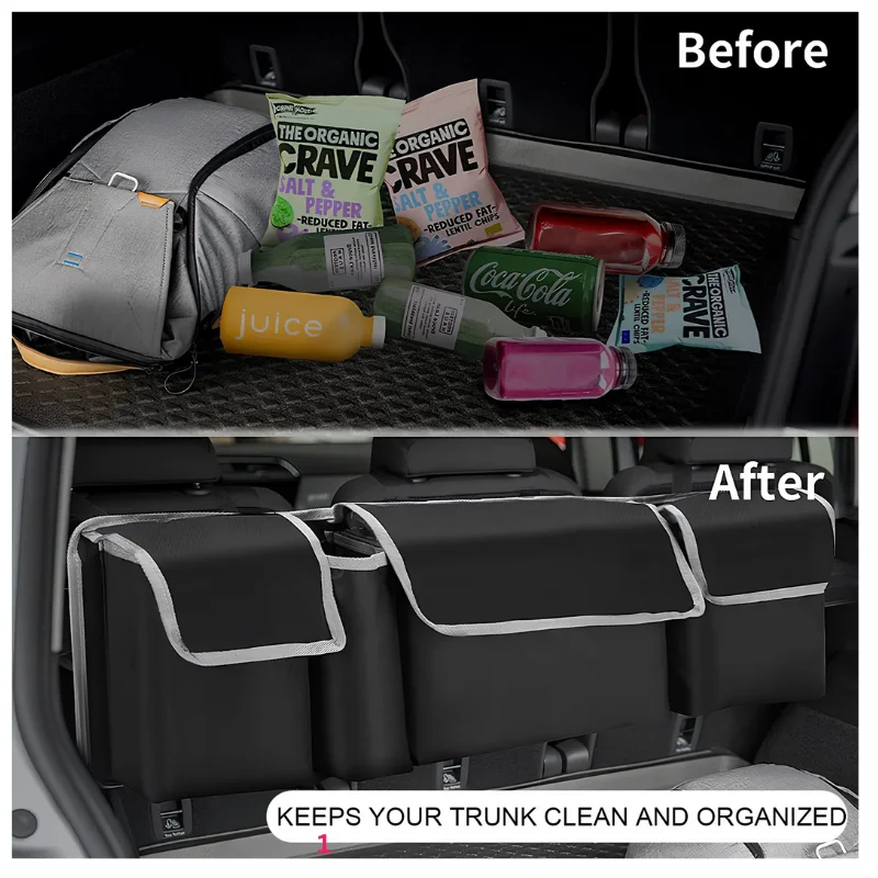 Car Trunk Organizer - Hanging Multi-Pocket Backseat Storage3