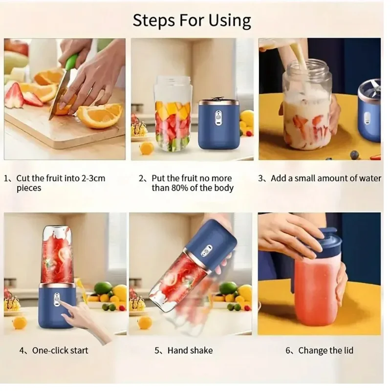 Portable Smoothie Blender - USB Rechargeable & Personal Blender2