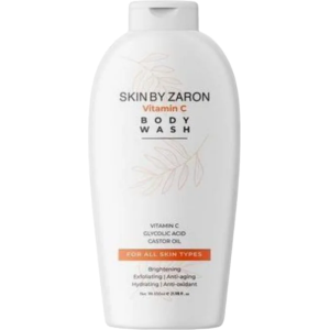 Skin By Zaron Vitamin C Body Wash: Brightening & Exfoliating Formula with Glycolic Acid
