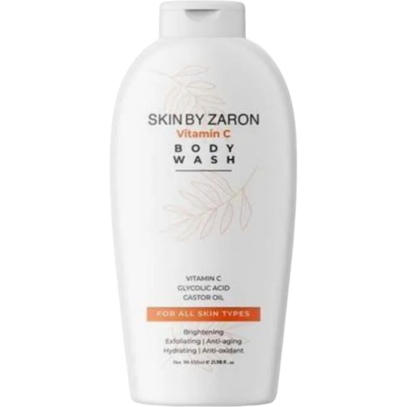 Skin By Zaron Vitamin C Body Wash: Brightening & Exfoliating Formula with Glycolic Acid