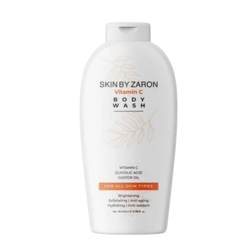 Skin By Zaron Vitamin C Body Wash: Brightening & Exfoliating Formula with Glycolic Acid