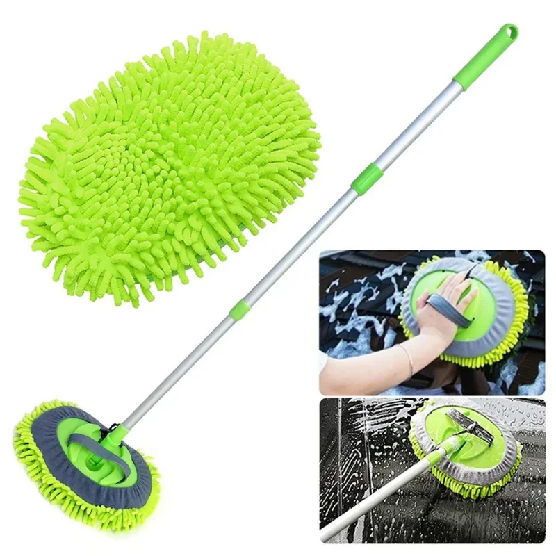 Microfiber Car Mop - Extendable Handle & Reusable Pads2