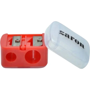 Zaron Dual-Hole Pencil Sharpener with Shavings Catcher